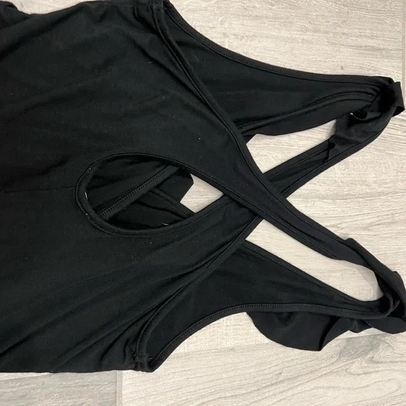 By The Way Flora Ruffle Bodysuit Superdown Black - Picture 6 of 8